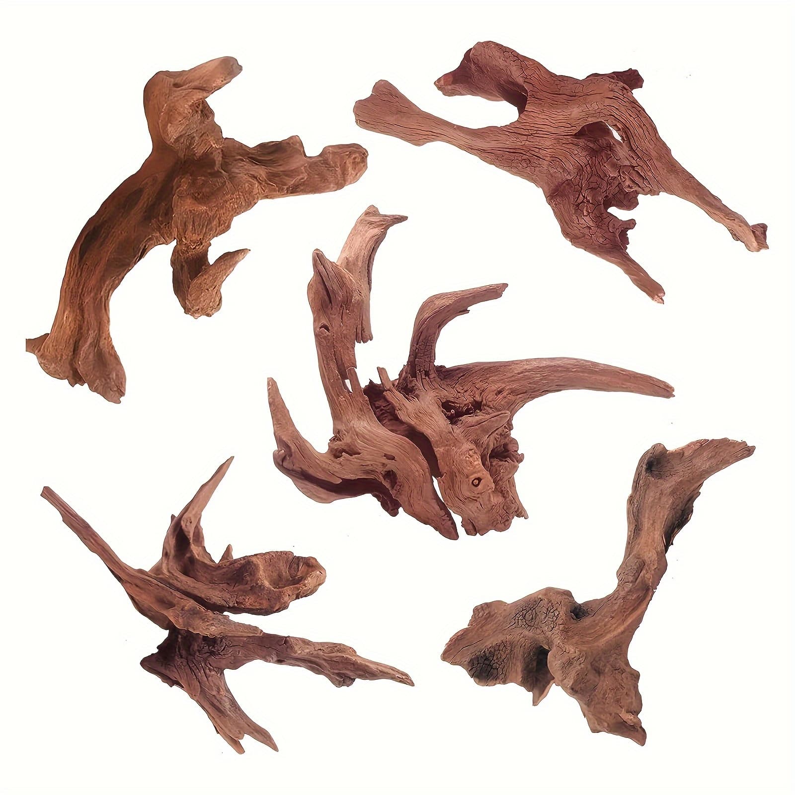 TEMU Natural Small Coral Driftwood For Aquarium Decor Fish Tank Decorations, Assorted Driftwood Branch 4-8" 5pcs, Reptile Decor