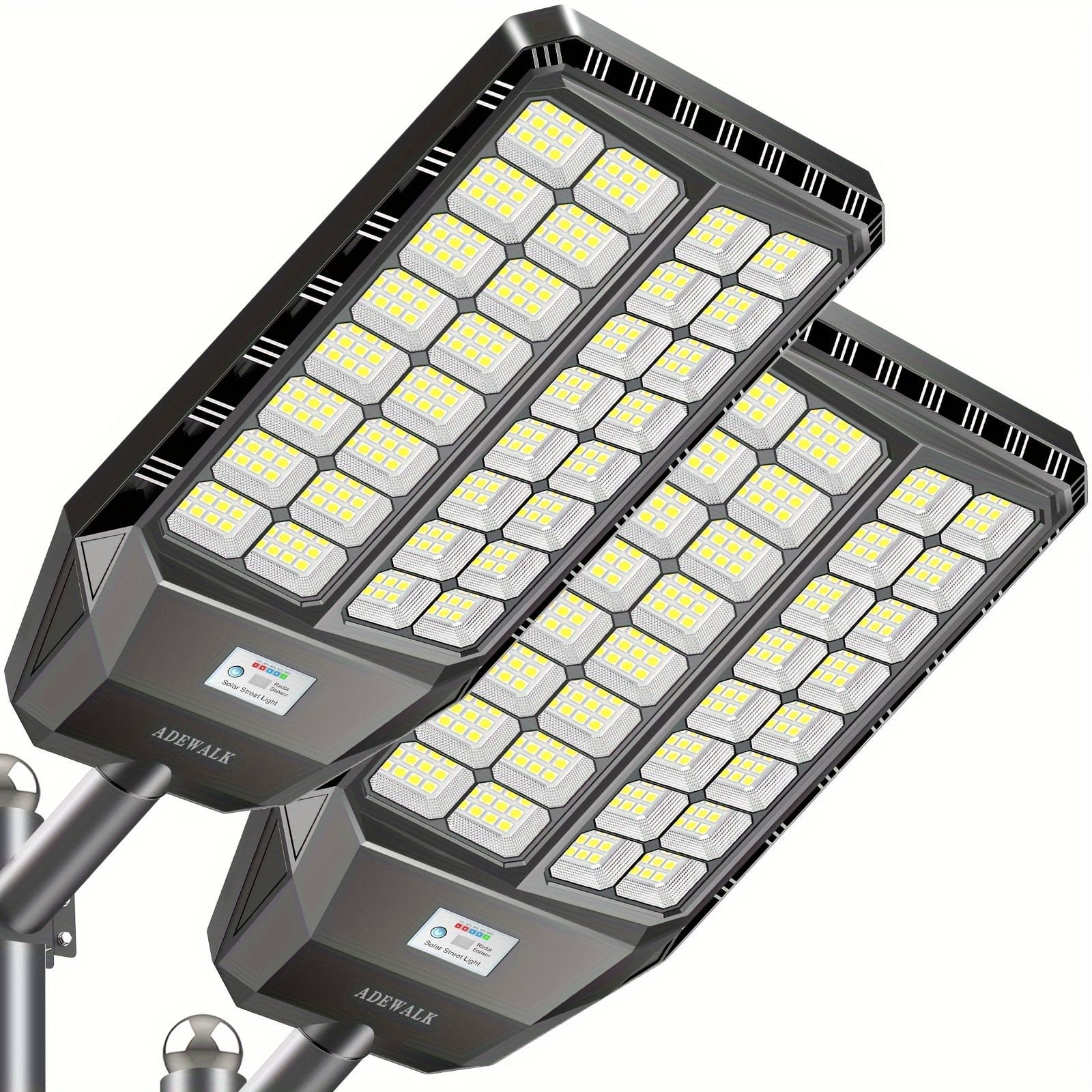 TEMU Adewalk Solar Street Light, Commercial Grade Ip67 Waterproof Solar Outdoor Light With Thickened Shell, Solar Lights Outdoor With Motion Sensor And Remote Control For , Countryside And 1/2 Pack