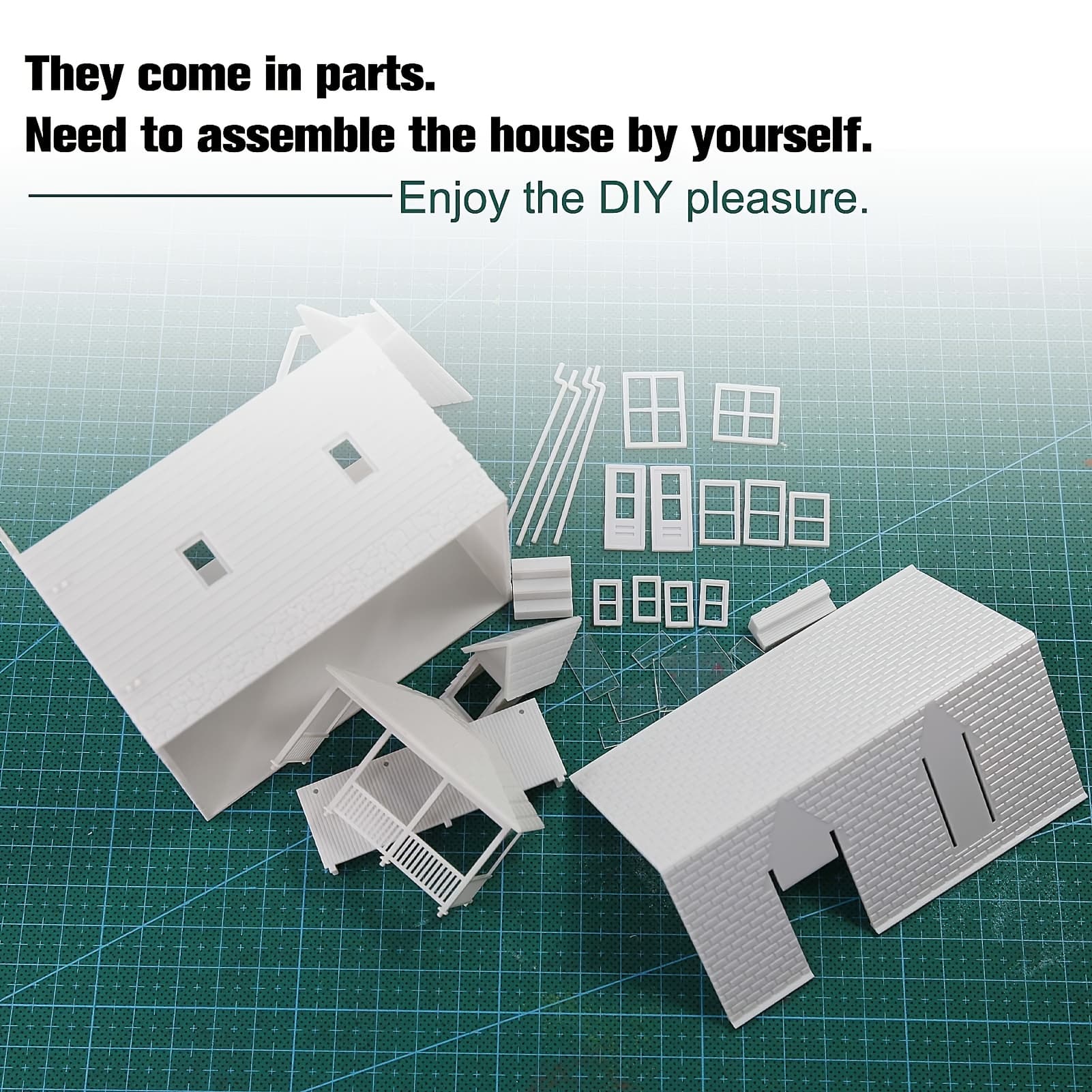 TEMU High-quality Ho Scale 1:87 Model - Modern Architectural Building, Abs Plastic, Choose