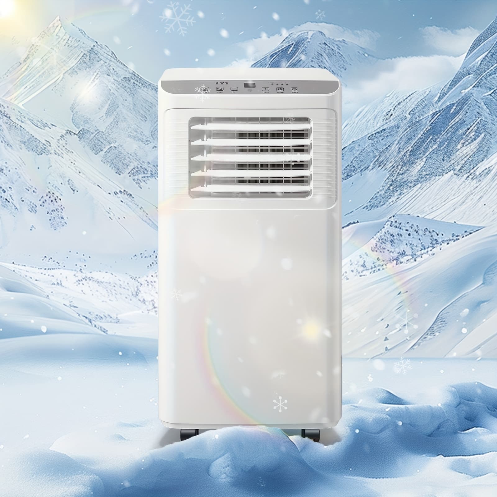 TEMU Portable Air Conditioner 8000 Btu(4400 Btu ), Ac Unit With Dehumidifier Fan 3-in-1. Ft. Portable Ac With Remote Control, 24h Timer, Digital Display,40db For Bedroom, Living Room, Dorms, Office