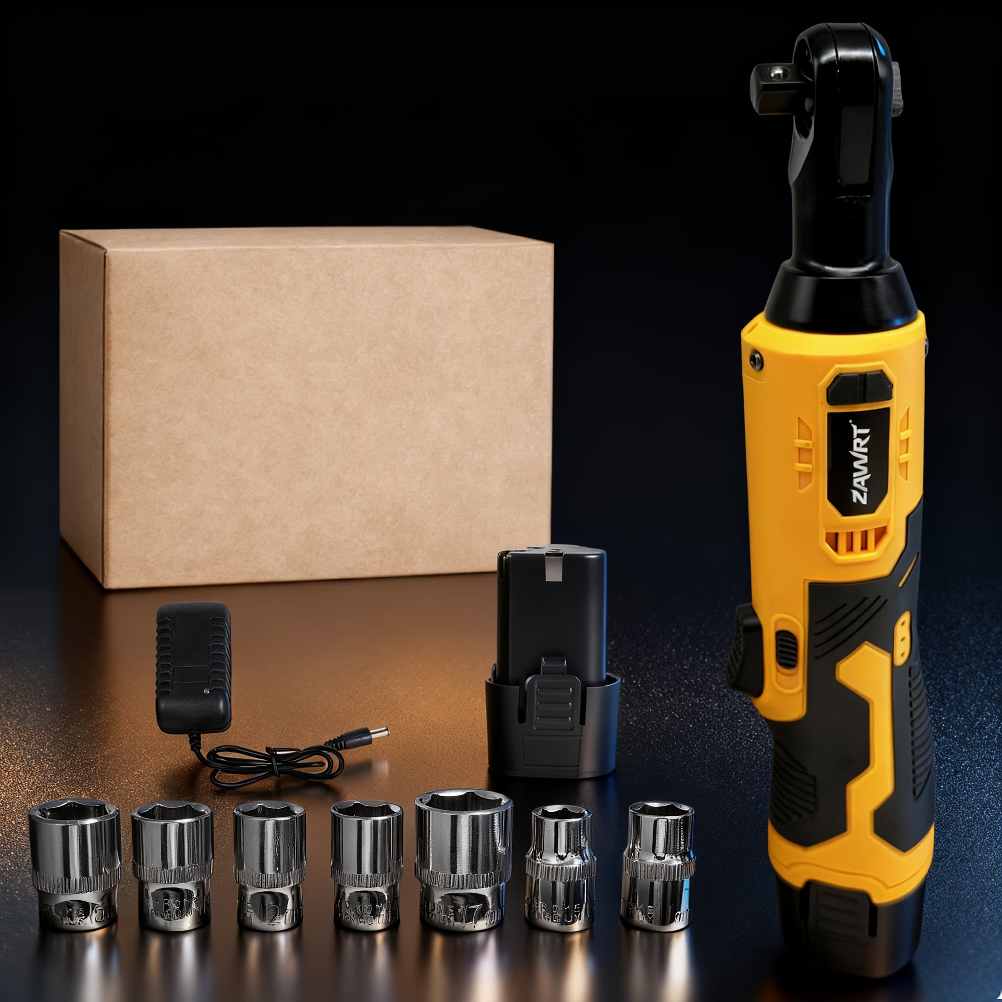 TEMU 12v Cordless Electric Ratchet Wrench Set, 45nm High Torque 3/8" Ratchet, Rechargeable High Repair Angle Frame Installation Tool, Home Improvement Tool, Best Gift