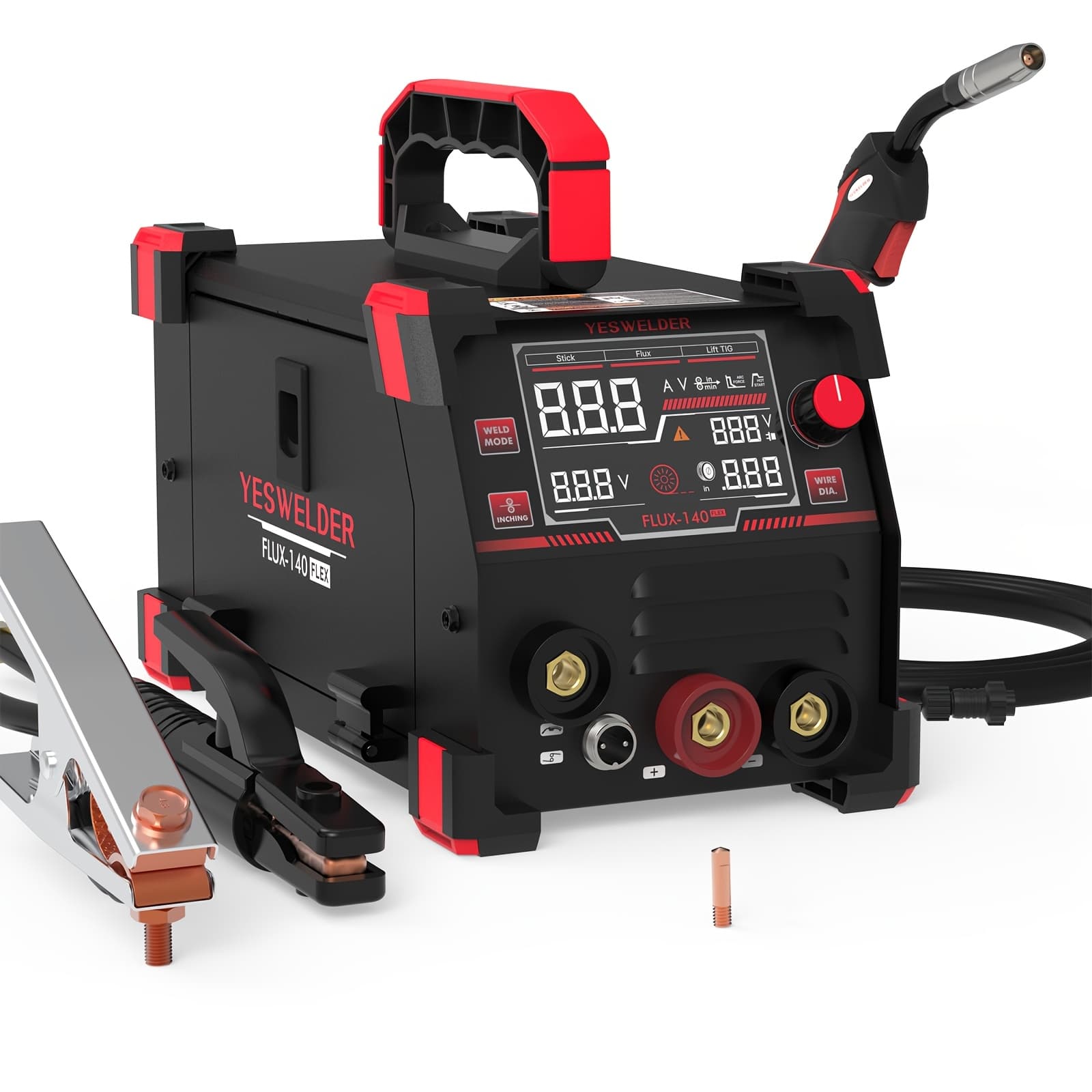 TEMU 110v 140amp Gasless Mig Welder, Flux Core Mig & Stick Welding Machine With Digital Display, Lift Tig Option