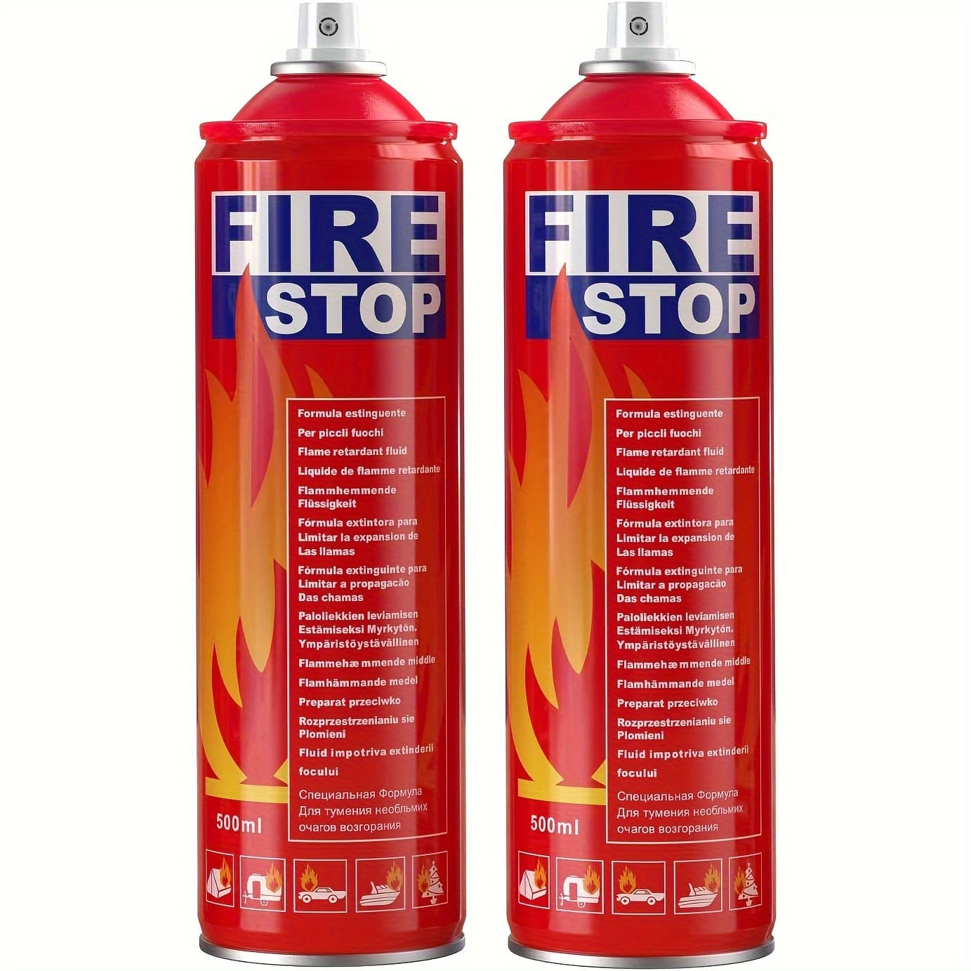 TEMU 2pcs/4pcs/6pcs Fire Extinguisher For Home, Car, Kitchen, Boat - Portable Formula Small - With Mounting Bracket.