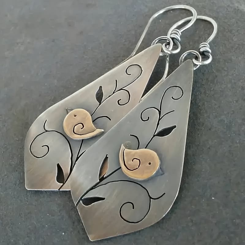 TEMU Purchase Products: Retro Minimalist Style 925 Pattern Fashion Pendant Earrings, Personalized Women's Earrings, Party Gifts