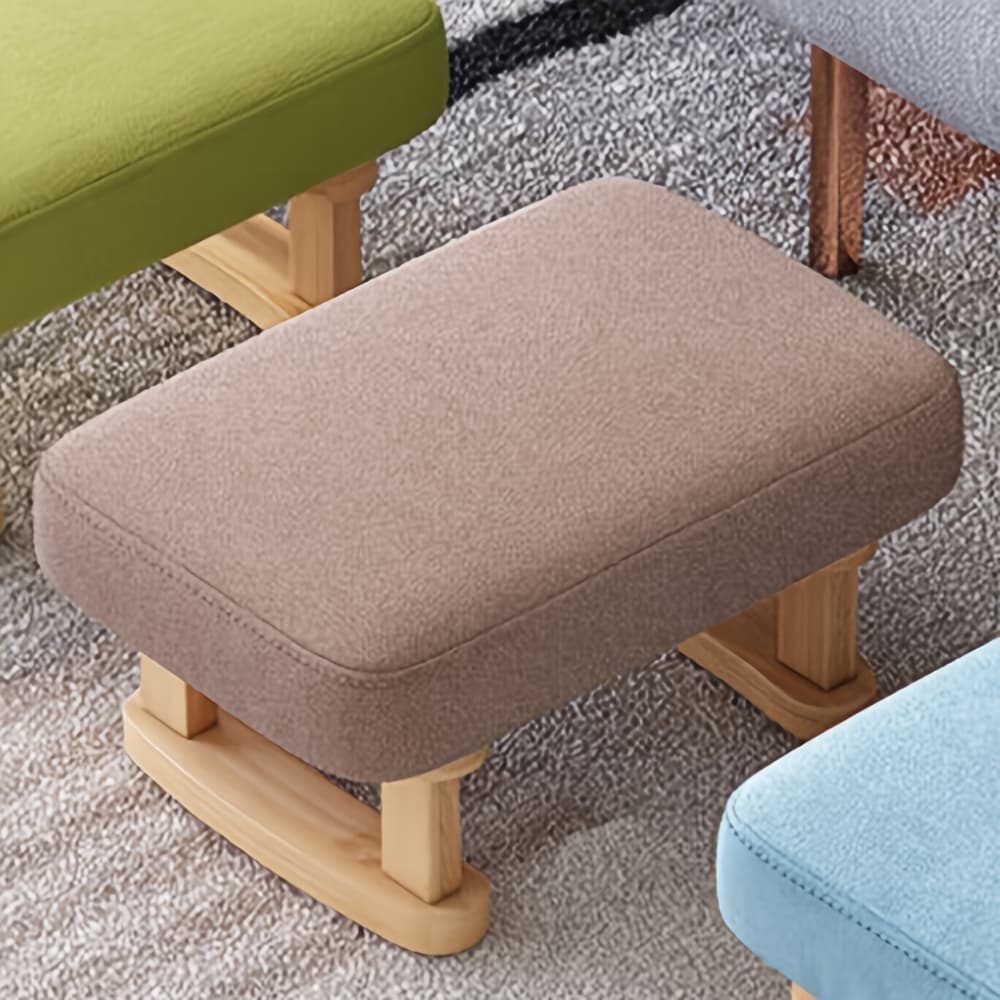 TEMU 1pc Sofa Stool For Shoes Vintage Small Bench - Coffee