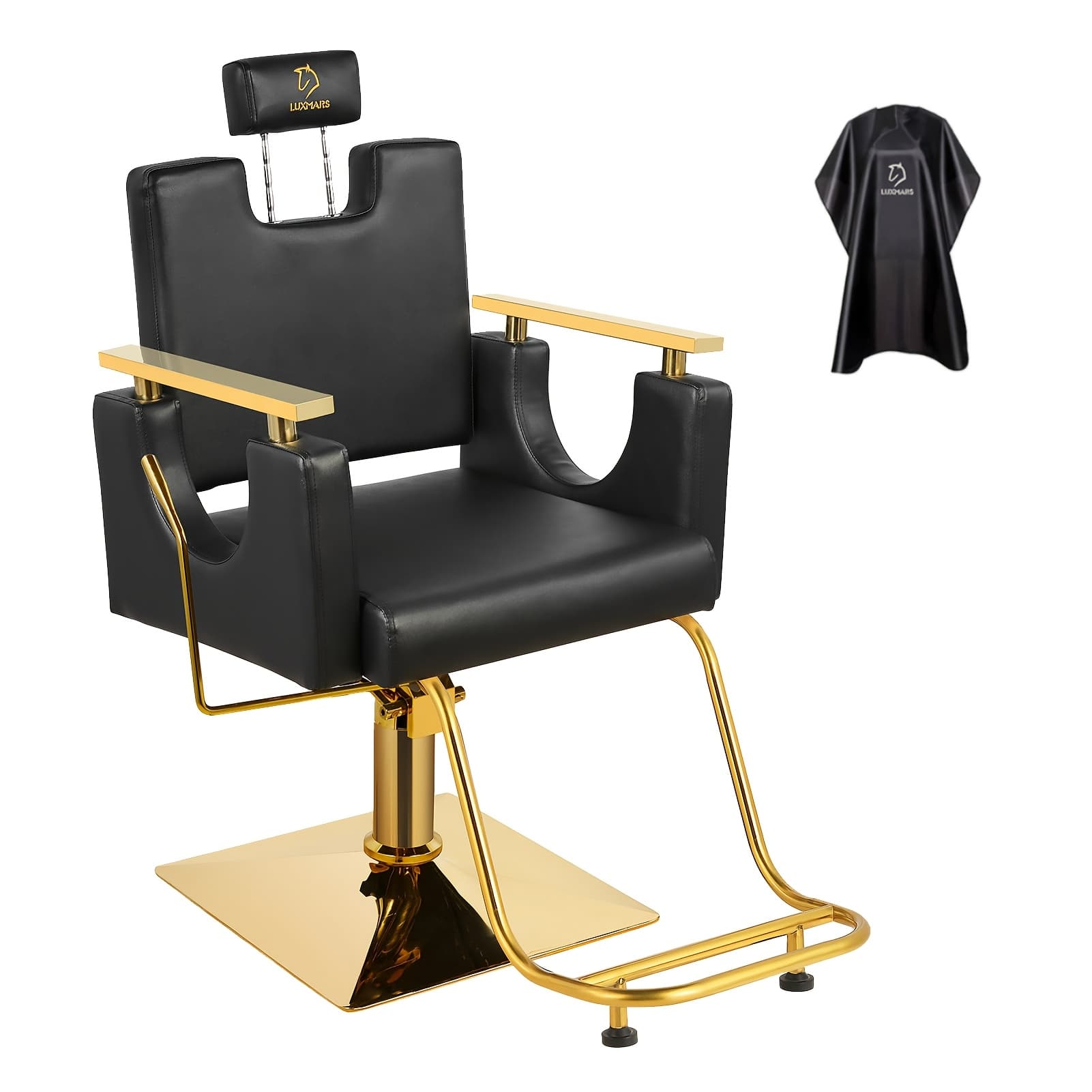 TEMU Barber Chair Hydraulic Reclining Stylist Chair Rolling Swivel Barber Chairs 360 Degree Swivel For Barbershop Hair Salon Equipment Black