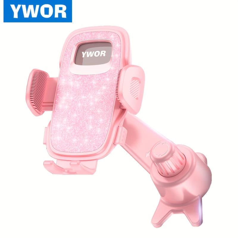 TEMU Ywor Pink Car Vent Phone Holder, [ Vent, Experience A/] Universal Extension Clip Air Phone Mount Compatible With For All Phones Including Iphone And