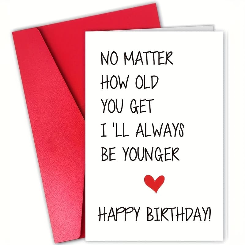 TEMU Fun Birthday Card, Suitable For Older Sister, Thick-faced Birthday Card For Him Her, I Will Card