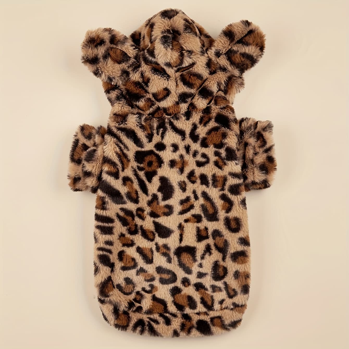 TEMU Pet Warm Clothes For Puppy Jacket With Lovely Ear Hat Fuzzy Coat Sweatshirt Dog Costume Outfits For Small Medium Dog For Autumn Winter