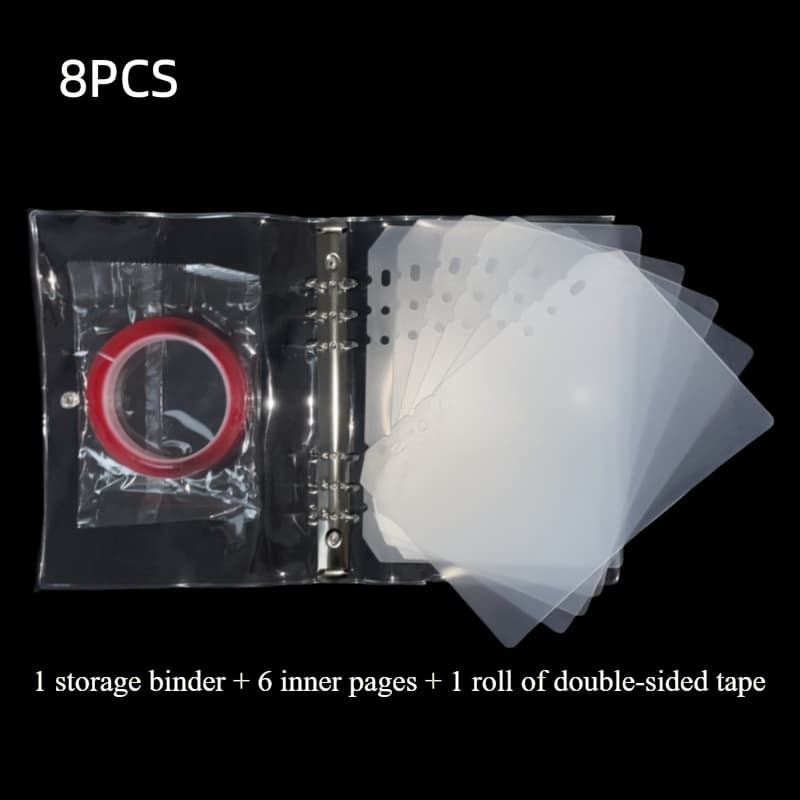 TEMU 8pcs/set Large Capacity Nail Art Display Book, Nail Plate -on Nail Display Album - Nail Art Album Works Storage Book