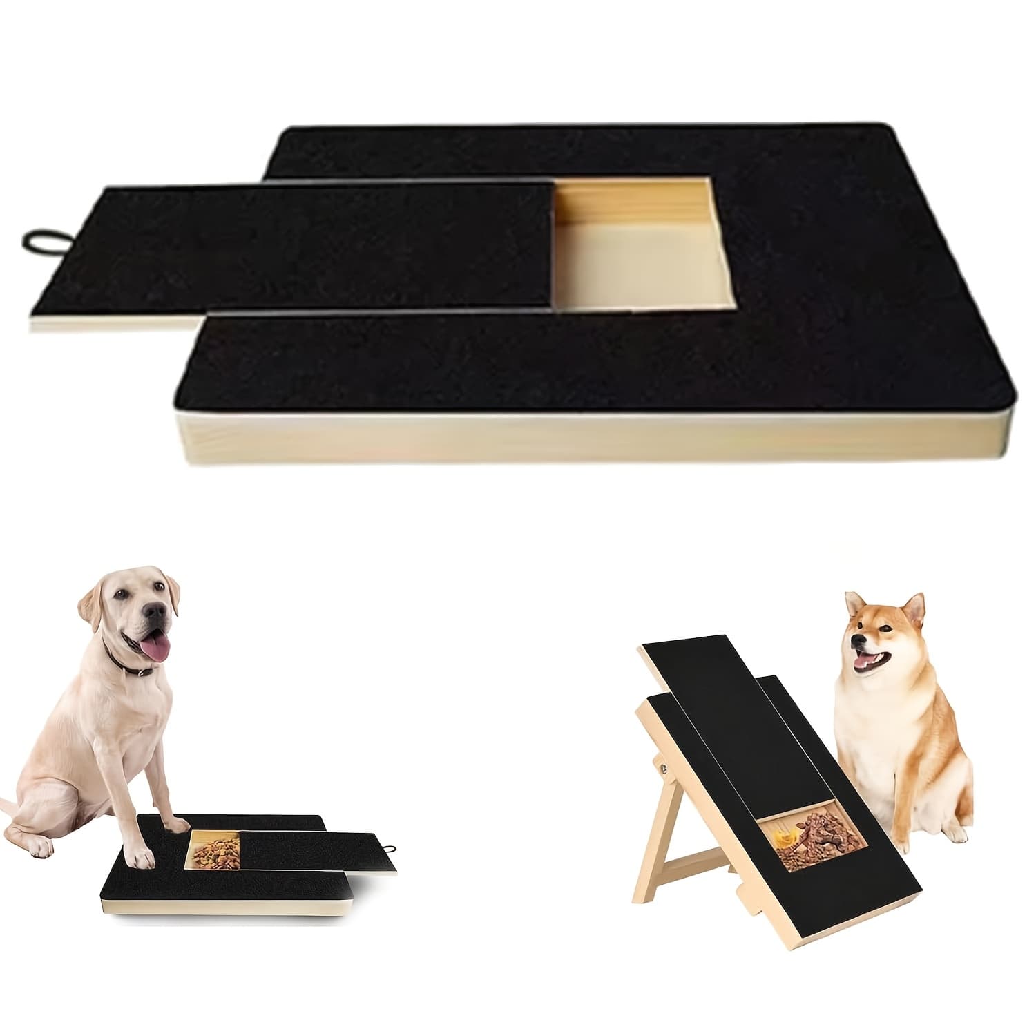 TEMU Dog For Nail Board With Treat Box And Replacement Sandpaper, Durable Wooden Dog For Nail File .7x9.8 Inch, Suitable For Nail Care Of All Dog Breeds, Without Battery