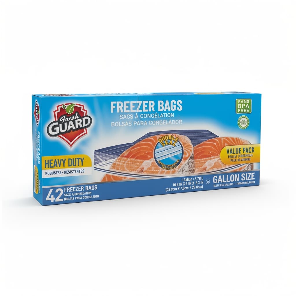 TEMU Freezer Bags Gallon Size, 42 Count | Extra Thick, Heavy Duty, , Bpa Free Food Storage
