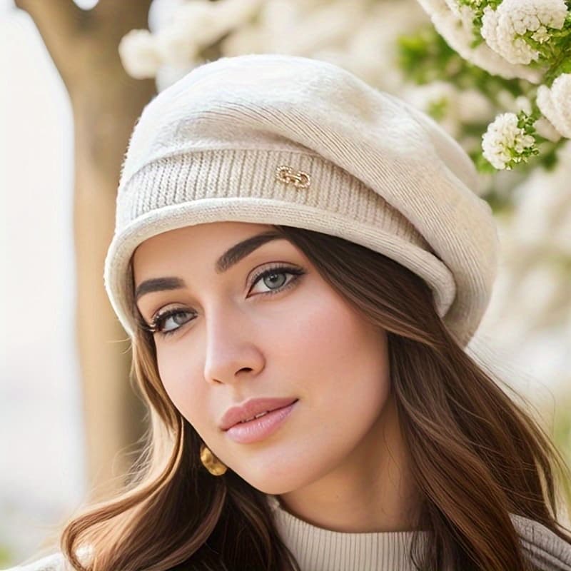 TEMU 1pc Of Women's Beret, French Beanie, Pile Hat, Hat, Warm And Comfortable In Autumn And Winter, Fashionable And Versatile, Very Suitable For Outdoor
