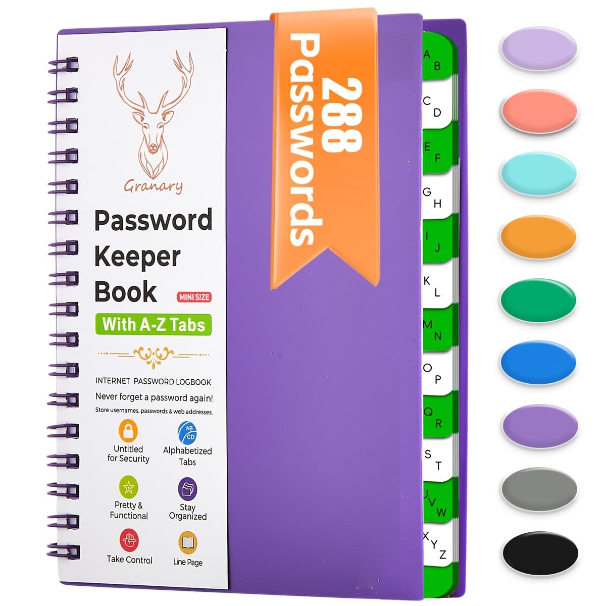 TEMU Password Book With Alphabetical A-z Tabs. Internet Address Organizer Logbook. Small Pocket Spiral Hardcover For Website , Book For Easter&.