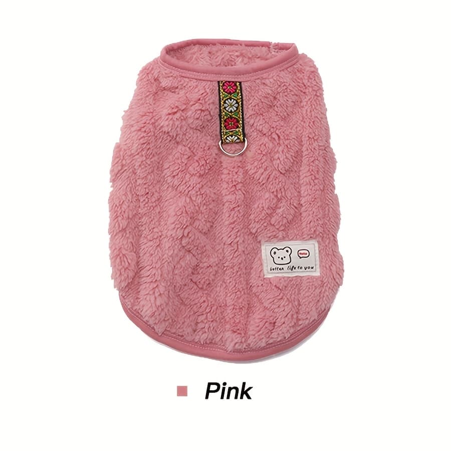 TEMU Pet Clothing, Dog Vest, Autumn And Winter Warm Clothes, Sleeveless, Comfortable, With Traction
