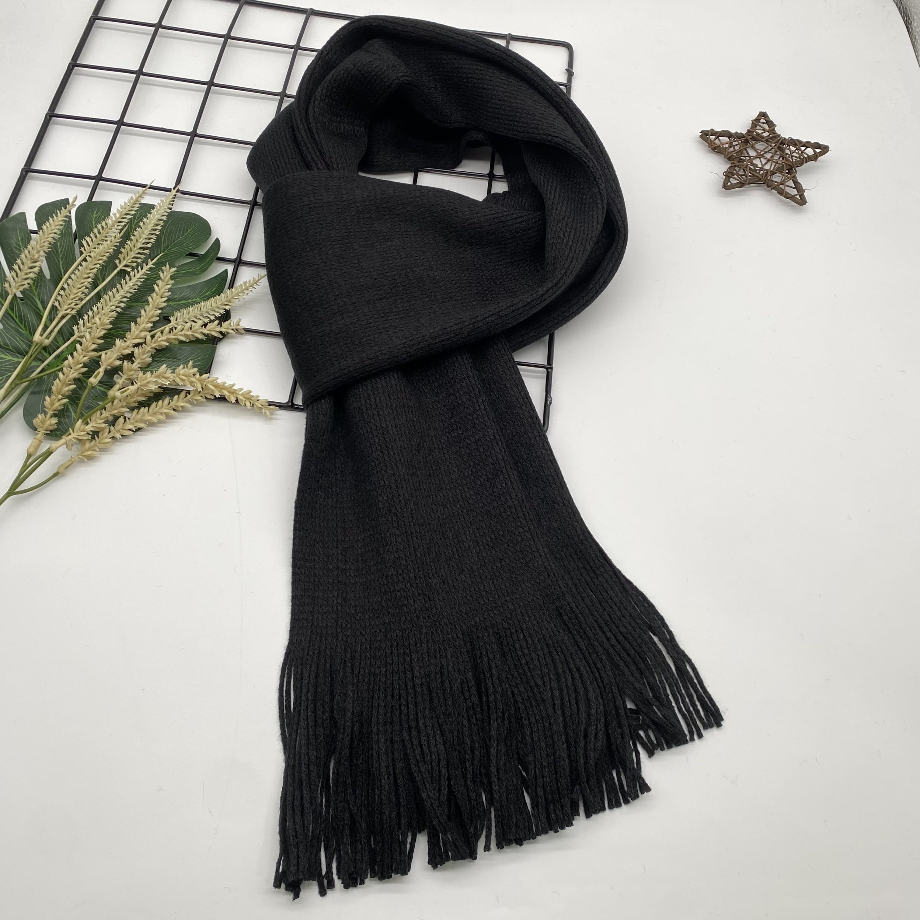 TEMU 1pc Men Winter Scarf Soft Warm Casual Scarves For Men