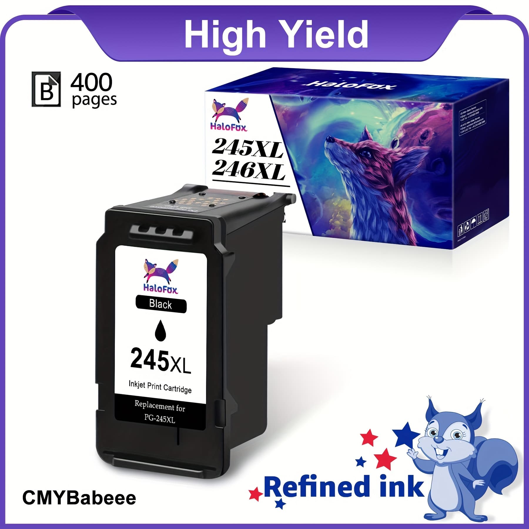 TEMU 1x Black Pg-245xl Ink Cartridges For Mg2420 Mg2520 Mg2522 Mg2525 Mg2550 Mx492 Mx495 Tr4520 Tr4522 Ts3120 Ts3122 Lot