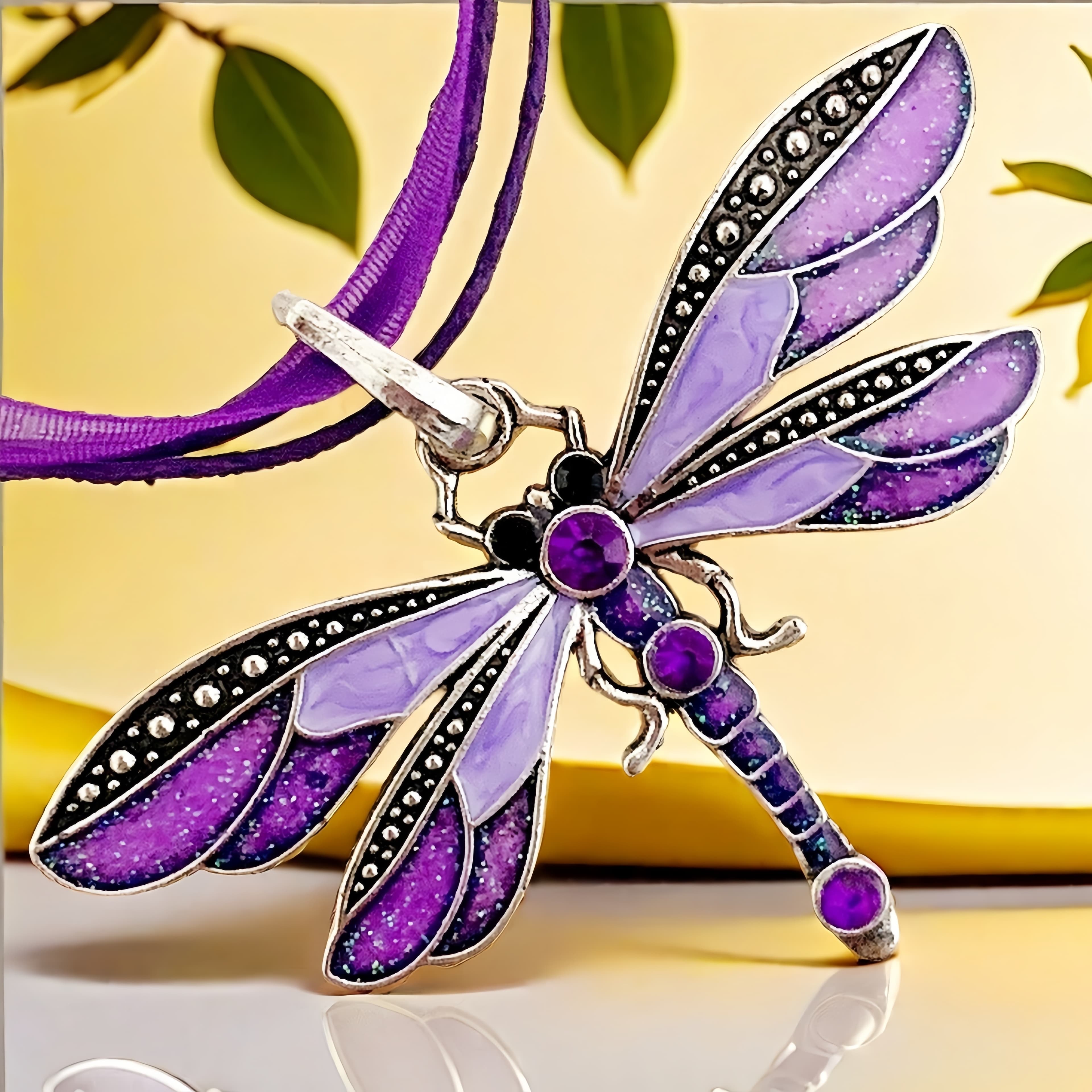TEMU 1pc/6pcs Dragonfly Sparkling Pink Pendant Necklace Multi Color Set Vintage Men's And Women's Style Bohemian Sweater Chain Accessories Christmas Thanksgiving Birthday Gift