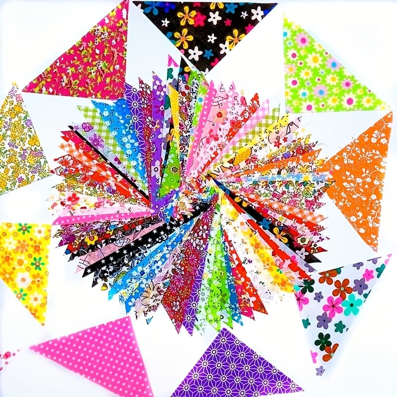 TEMU 200pcs 50 Random Patterns Of Plain Weave Thin Pre-cut Pieces, Very Suitable For Scrapbooking And Handcraft Sewing Practice, （random Color）