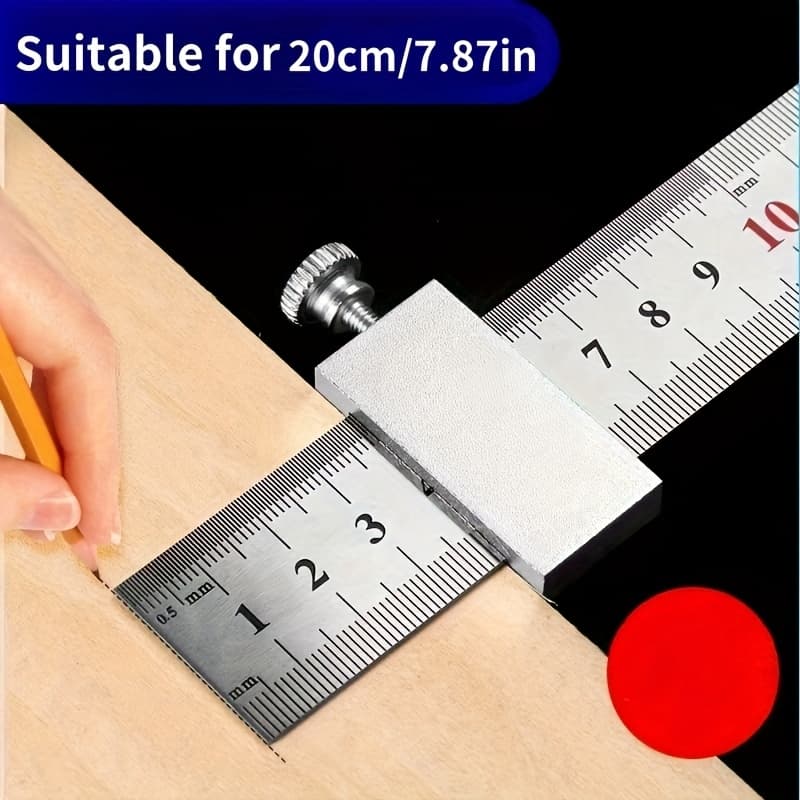 TEMU Steel Precision Rule Set - Multi-functional High- Marking Tool For Designers, Engineers & Woodworkers