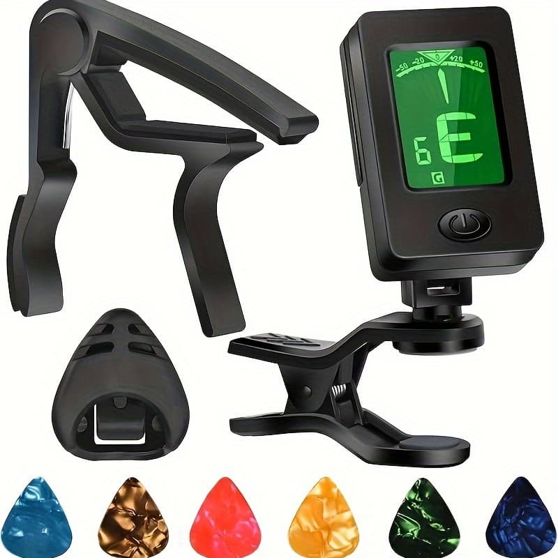 TEMU Guitar Tuner, Guitar Accessories And Picks, Guitar Capo, Capo For Acoustic Guitar, , Free Buzzer Sound, Guitar Tuner Clamp For Guitar, Violin, , Ukulele