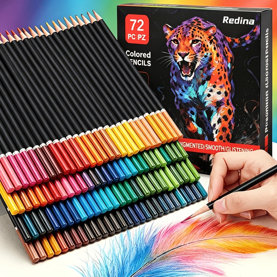 TEMU 72pcs Wood Pencils Suitable For Adult Coloring, Sketching & Drawing - Colored Pencils With Wood, Smooth Lead For Painting, Shading, Classes, Hobbyists & Professional Artists