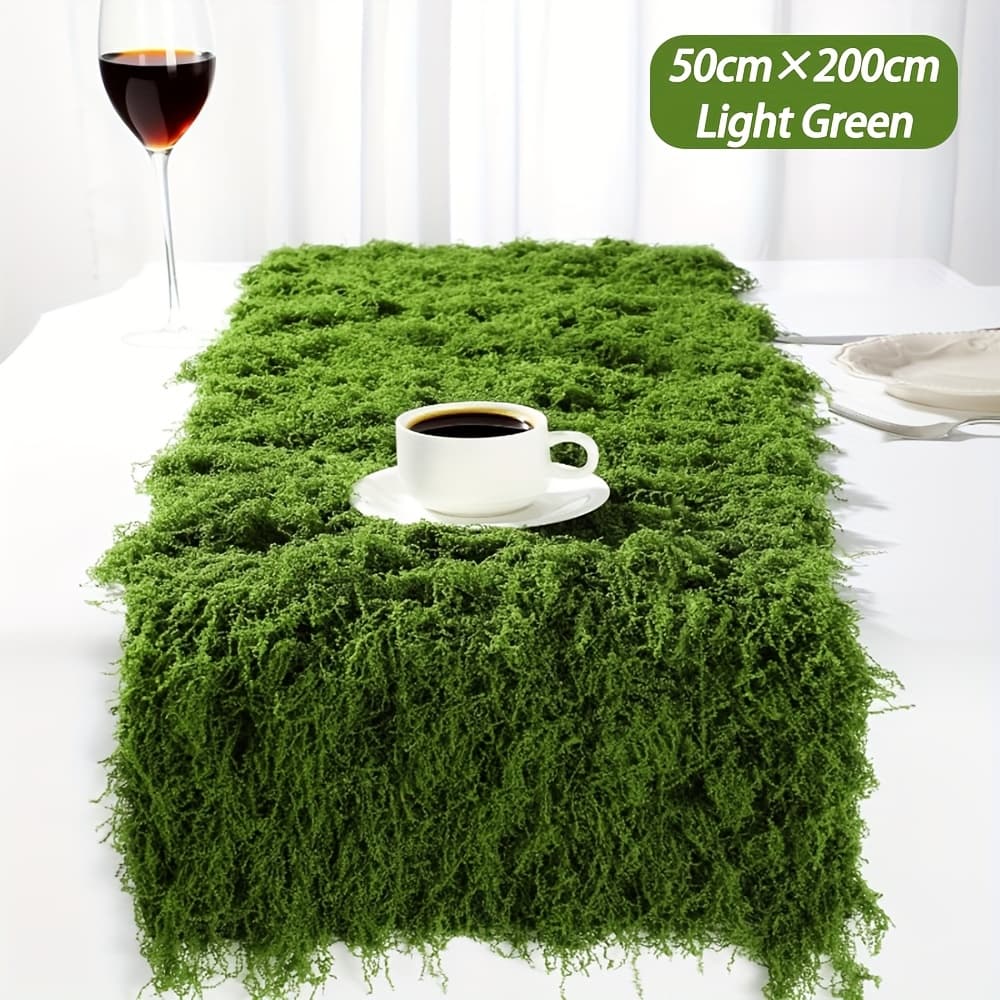 TEMU 1 Roll Of 19.68×78.74 Inch Artificial Moss Carpet, Simulated Moss Mat, Fake Moss, Cut, Easy To , Suitable For Indoor/outdoor Decoration, Wedding, Garden, Roof, Wall, Party, Etc