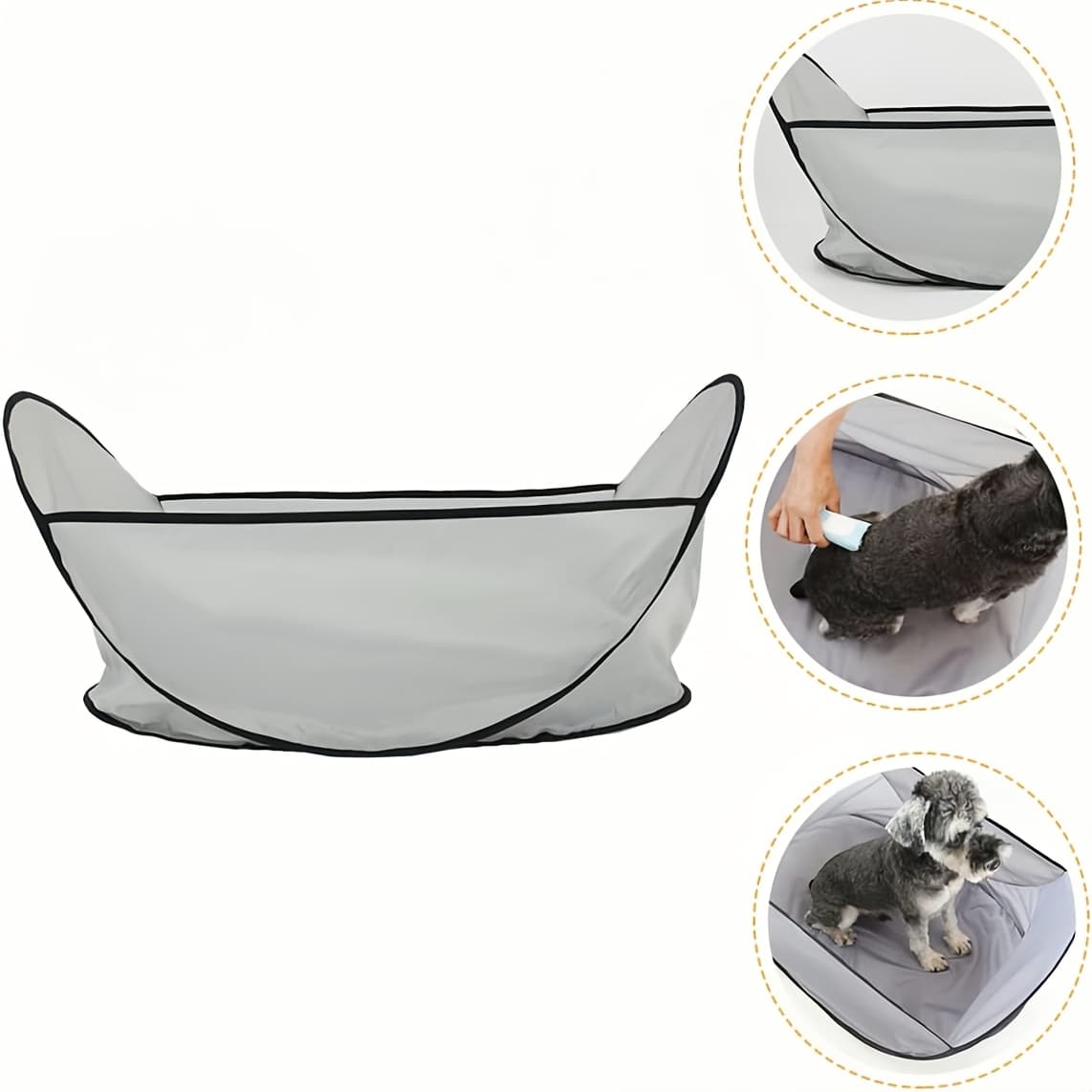 TEMU Pet Shaving Bib Shaving Bib For Cats And Dogs, Hair Trimming Anti-flapping, Foldable Shaving Trimmer