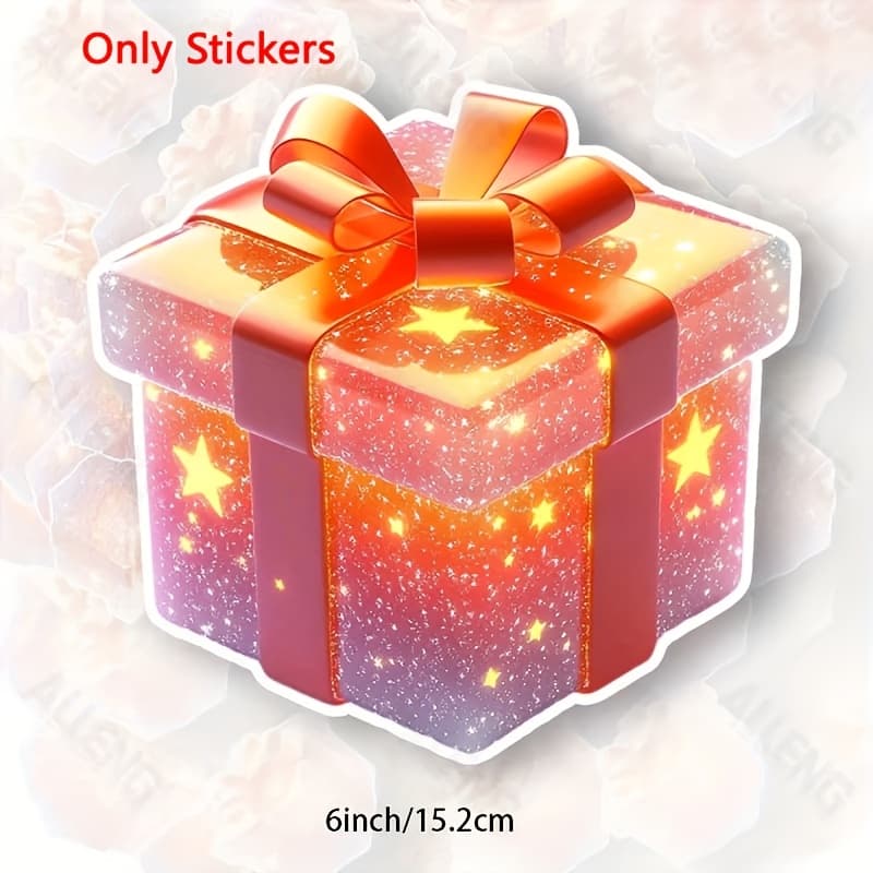 TEMU 1pc Sparkling Gift Car Stickers - Glitter Style Cartoon Self Adhesive Decals For Cars Laptops Bags Trucks Phones Motorcycles And Walls - Multi Surface Matte End Cute Decorative Vinyl Stickers