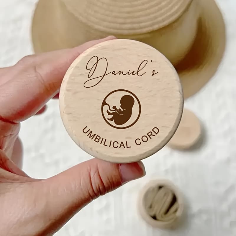 TEMU Personalized Engraved Name & Date Box, Customizable Keepsake Storage For Hair, Teeth, Cord - Gift For Women, Featuring A Rustic Scissors Design, Keepsake Jewelry Box, Perfect Gift For New Parents