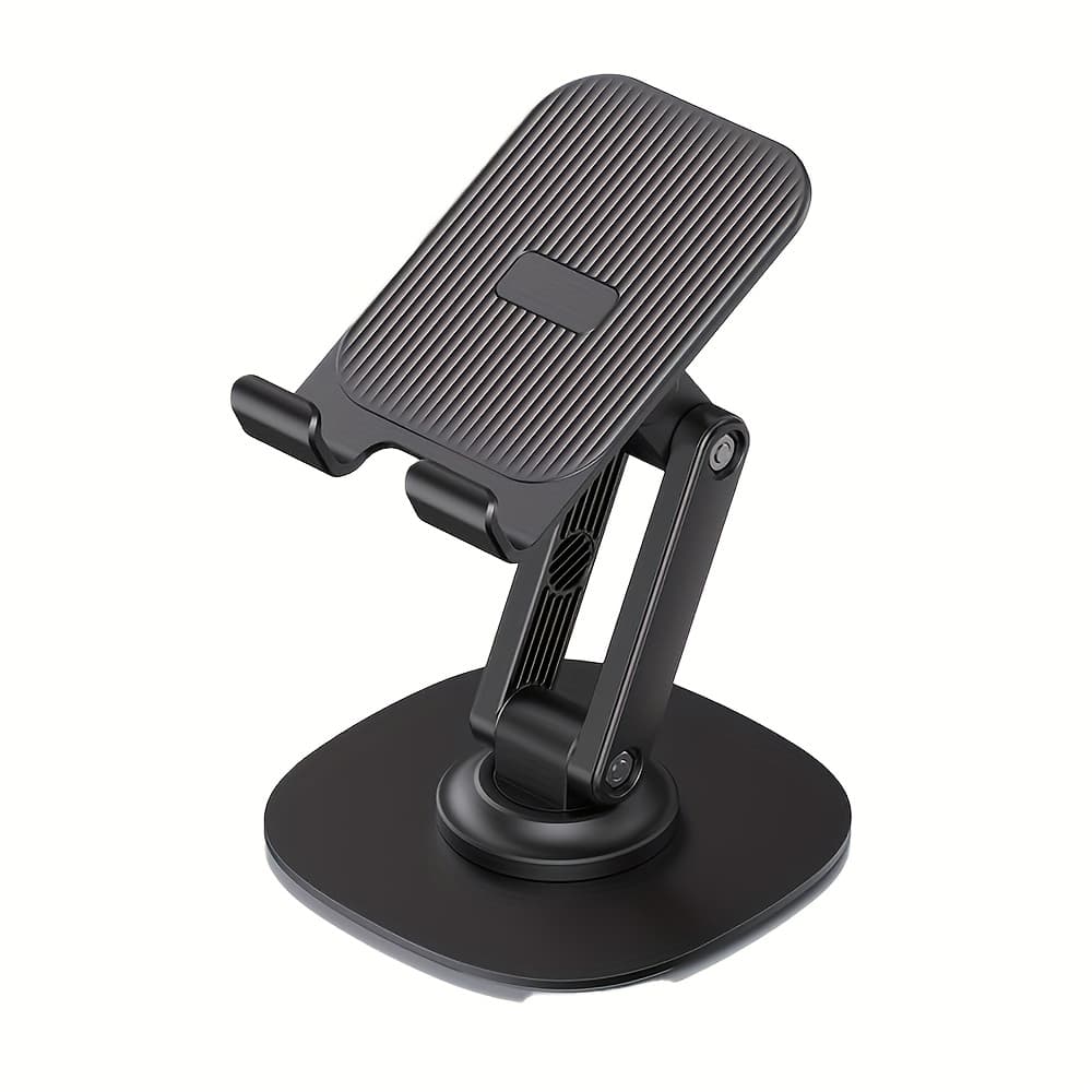 TEMU Adjustable Foldable Phone Holder | 360 Swivel Mobile Stand Fit For Iphone 17 16 15 14 13 Pro Max And All Smart Phones, Clip Holder, Abs Material By Miracase