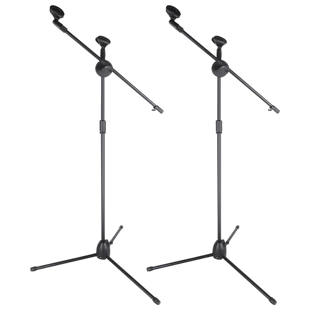 TEMU Dual Clamps Adjustable Iron Microphone Stand With Clips, For Live Performances, Stage, And Ktv Singing
