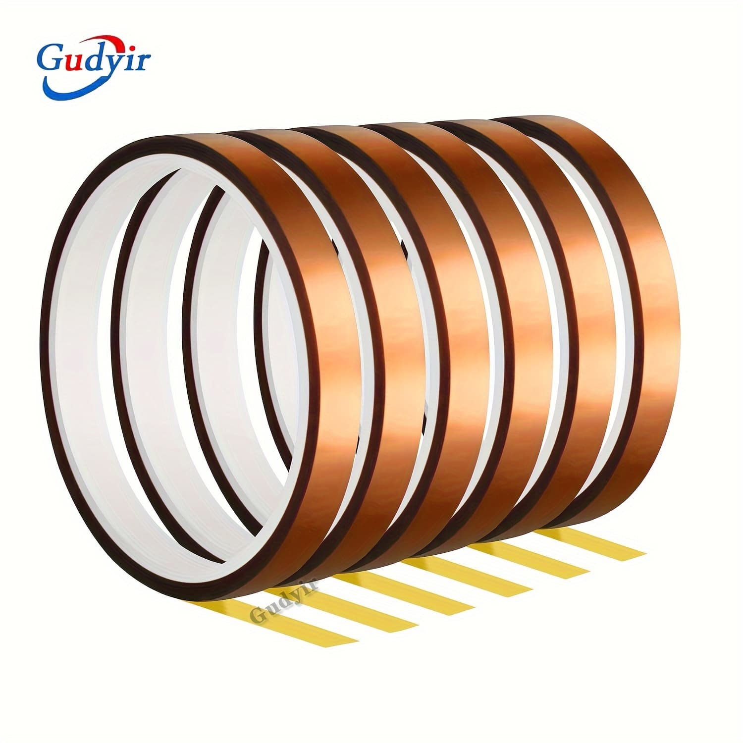 TEMU 6 Rolls Heat Tape For Heat Press Resistant Temperature Polyimide Tape, Ideal Solution For Heat Transfer, Sublimation, Heat Vinyl Press, 3d Printing Electronics, Soldering, Circuit Board And More
