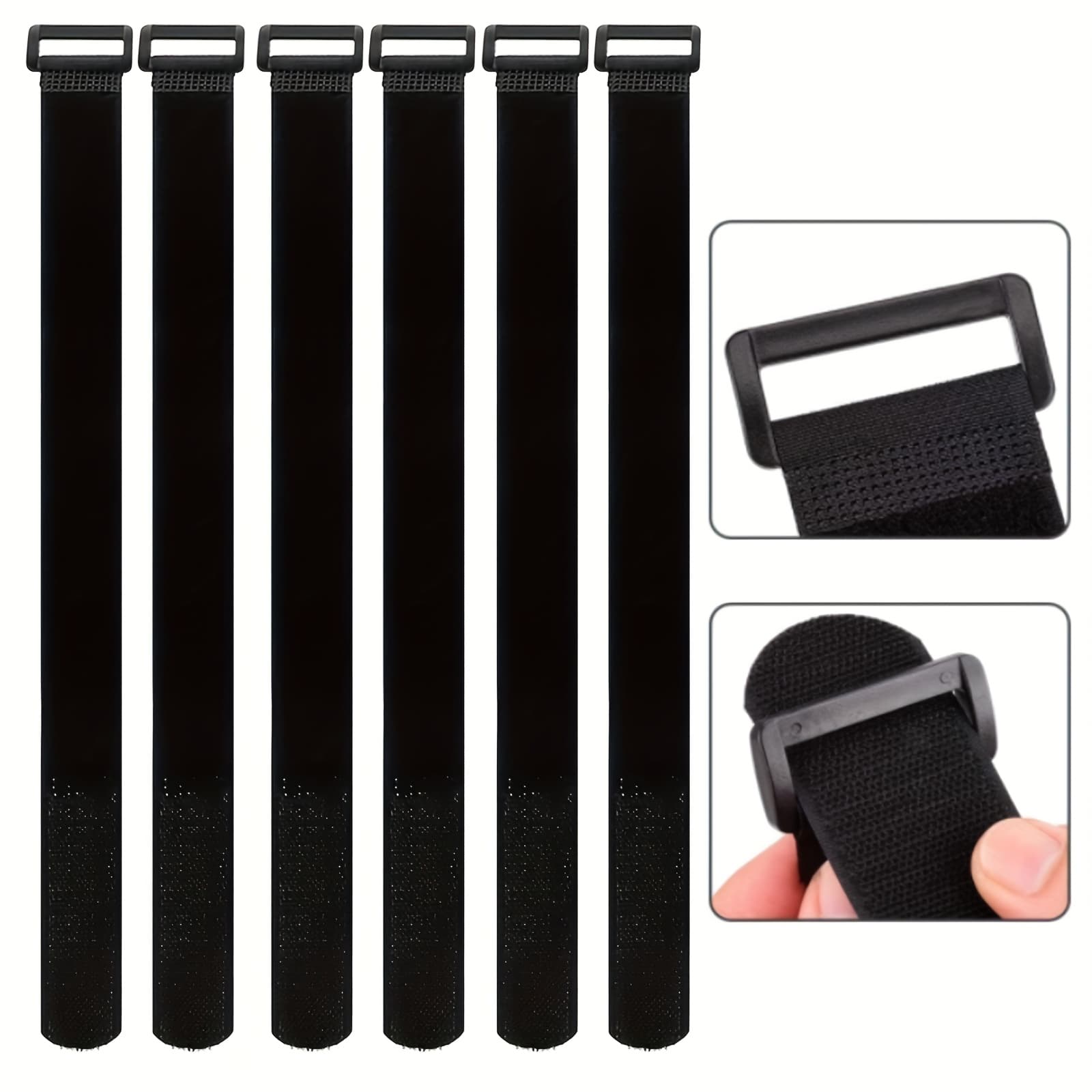 TEMU Set Of 18 Adjustable Cable Straps And Ties For Organizing And Managing Cords