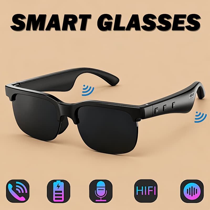 TEMU Glasses Can , Wireless Headphones, Mobile Phones, Glasses, To School Gifts, Unisex Glasses, Long-lasting Batteries, Holiday Gifts, Fashionable Glasses For Boys And Girls