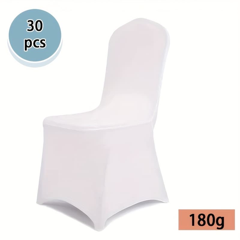 TEMU 30//150pcs Elastic Chair Covers, Chair Covers Closeout, Black/ White Chair Covers For Dining Chairs And Party