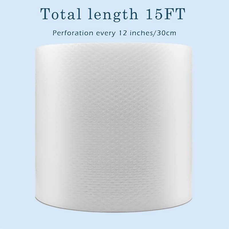 TEMU 15 Ft Bubble Film, 12" X 3/16" For Shipping Cushioning Supplies With Holes 12"