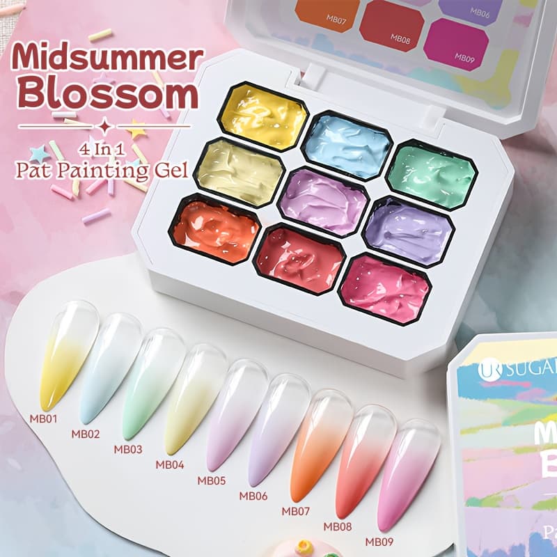 TEMU Ur Sugar 4in1 Pat Ombre Gel Nail Polish Easy Gradient Painting Gel For Diy French Nail Manicure Solid Varnishes Paint Art Gel