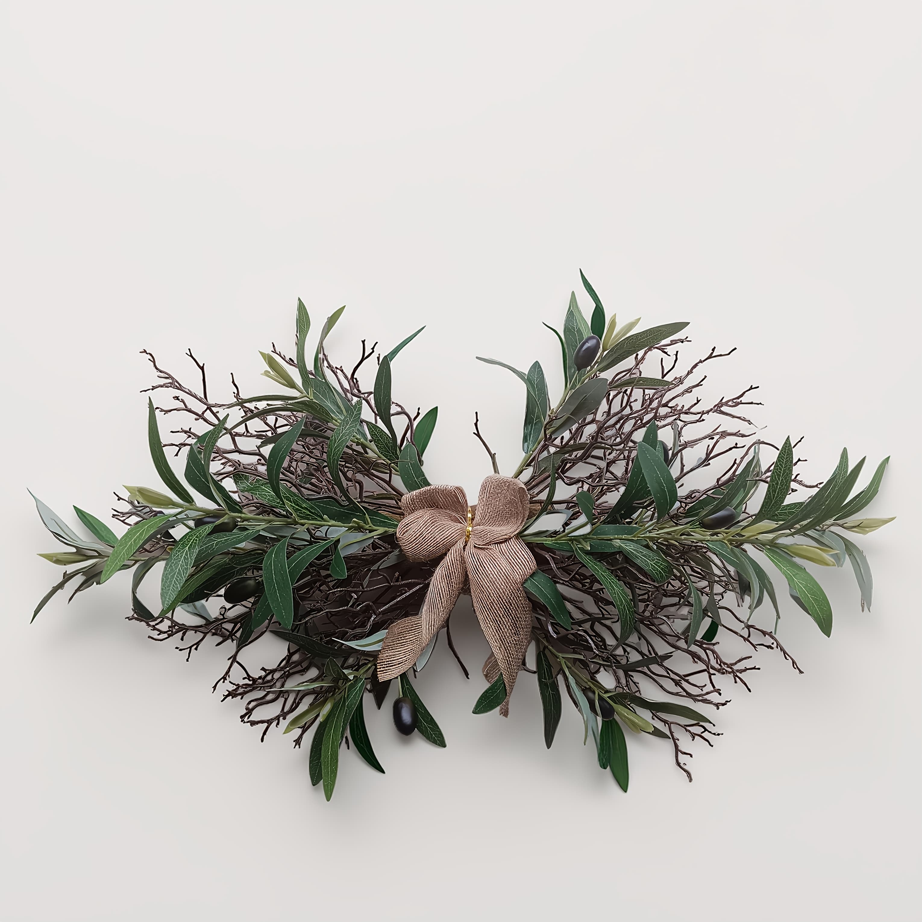 TEMU Artificial Flower Wreath Suitable For Indoor And Outdoor Farmhouse Decoration, Hanging On The Wall Or Window, Very Suitable For Home, Holiday, Wedding Decoration Front Door Wreath Hanging.