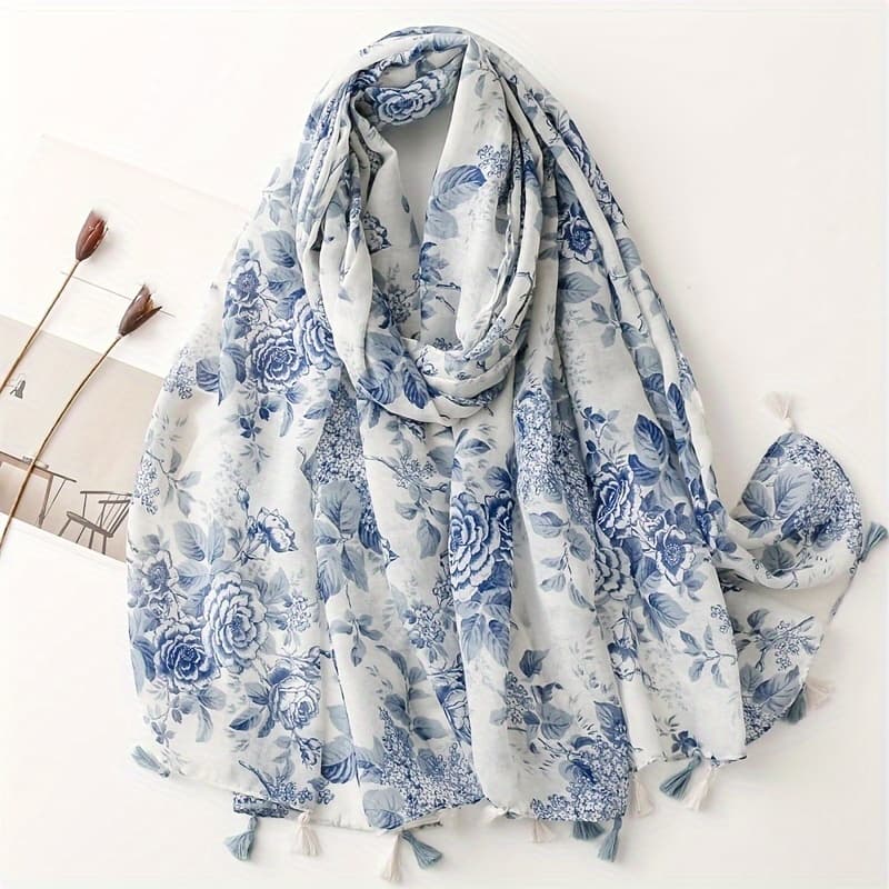 TEMU Spring And Summer New Women's Casual Tassel Scarf Fashion Head Wrap Beach Shawl