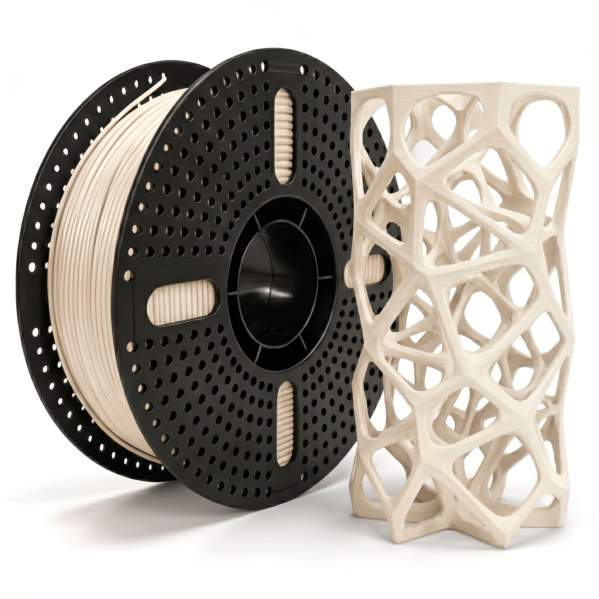 TEMU 4.4lbs (2kg) 3d Pla Matte Bone White Filament 1.75mm, 1kg Spool, Dimensional +/- 0.03mm, -free, Fits Most Fdm Printers
