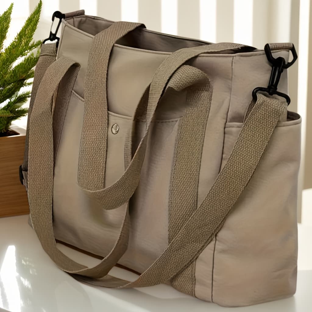 TEMU In -- Spacious And Versatile Crossbody Bag With Removable Shoulder Strap, Offered In Black, Brown, And Beige