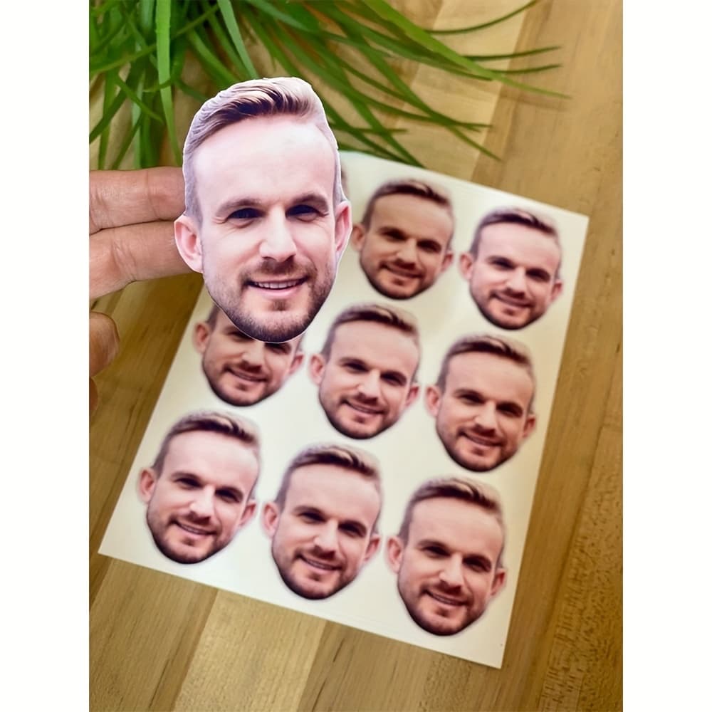 TEMU 25/50pcs Personalized Facial Stickers, Customized Portrait Stickers, Stickers For Bachelor Parties, Birthday Parties, Facial Stickers, Fun Photos, Gifts, Cartoon Patterns, Pet Owners