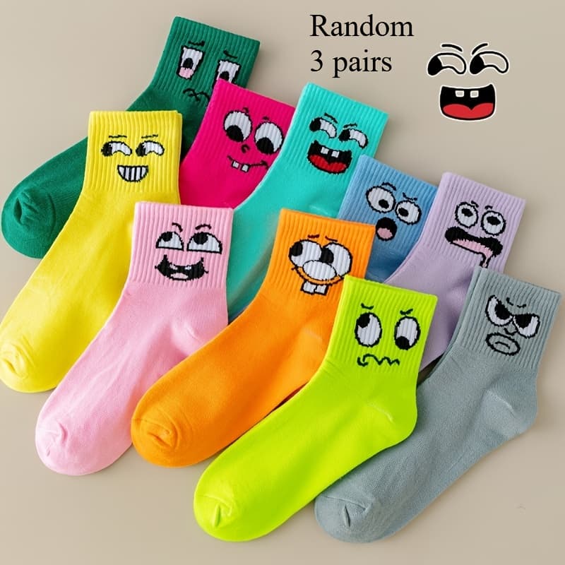 TEMU Ten Kinds Of Women's Socks With Different Colors And . . Candy. Solid Socks. Very Breathable. Spring And Summer Mid-calf Socks For Women. Random Colors - 3 Pairs