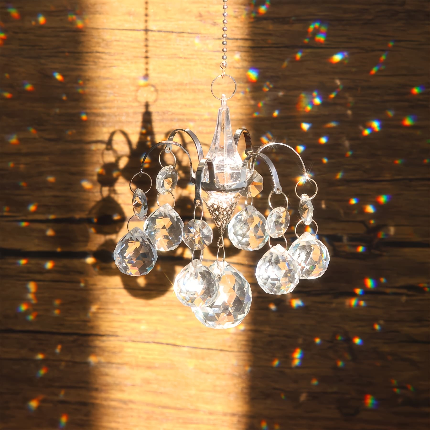 TEMU 1pc Exquisite Claw-shaped Crystal Suncatcher - Sparkling Crystal Ball Hanging Wind Chime Light Catcher And Stunning - Handcrafted, Delicate, And Home Decor