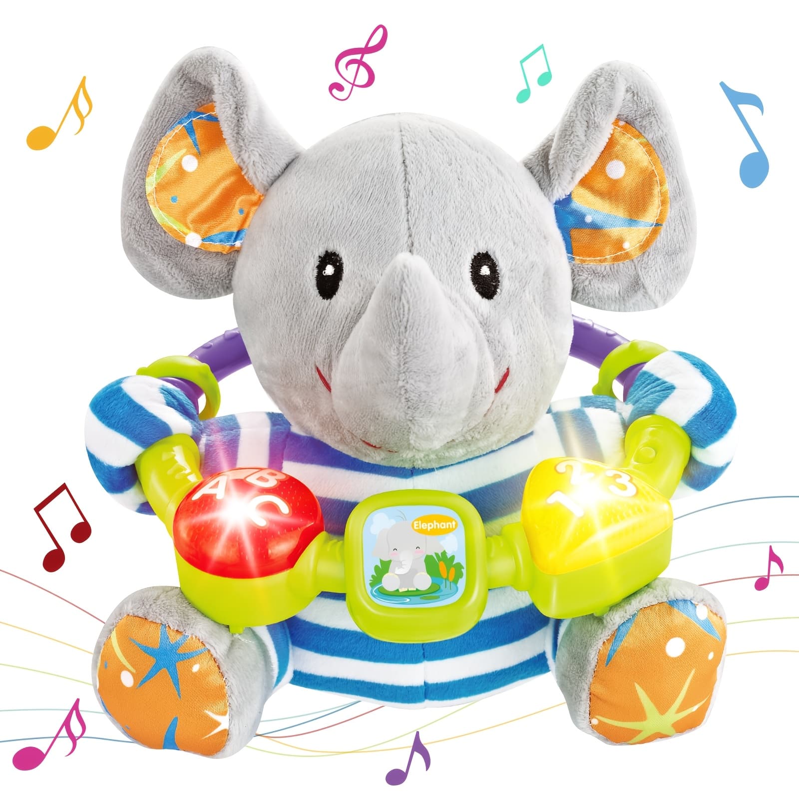 TEMU Elephant Toys With Musci Light, Soothing Toys For Boys Girls Baby, Hiloday New Year Christmas Toy Gifts