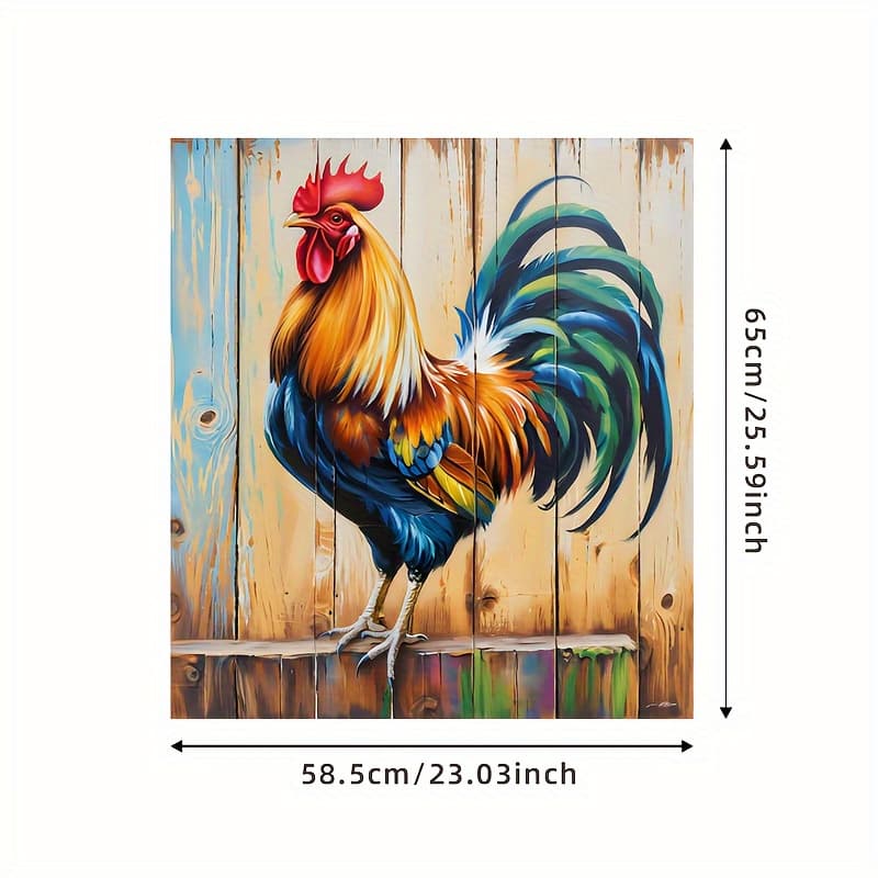 TEMU Style Rooster Vinyl Refrigerator Magnetic Sticker Suitable For Dishwashers And Refrigerators - Easy To Apply, Removable And Reusable Kitchen Wall Stickers