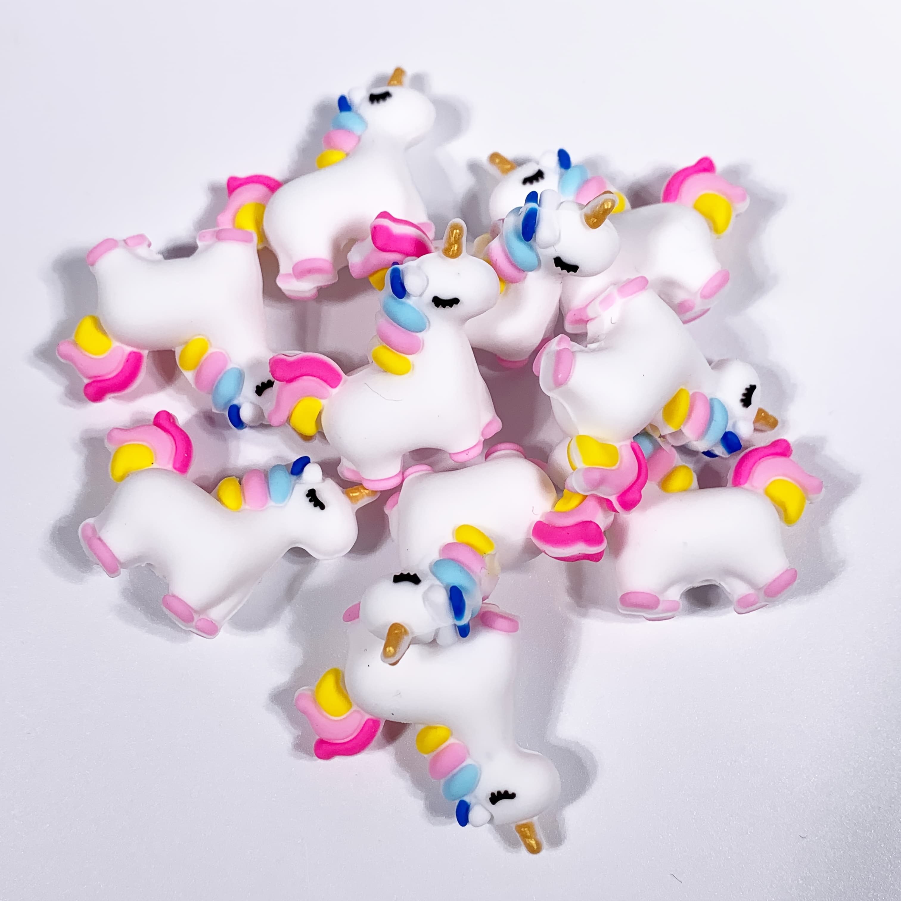 TEMU 10 Sets Of 3d Silicone Unicorn Beads Ideal For Crafting Jewelry - For Pens, Necklaces, And - Handmade Gift Collections For Jewelry Spacers And Bead Assortments