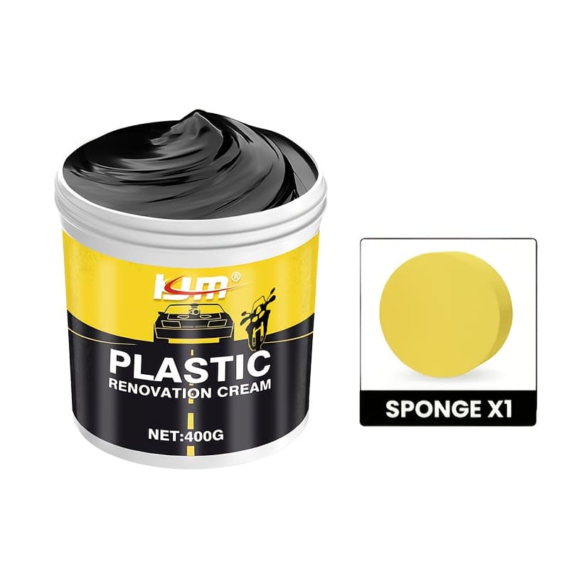 TEMU Plastic & Rubber Repair Cream-interior/exterior Scratch Remover, Black Trim Restorer, Tire Shine & Care Wax For Car Detailing, Anti-cracking & Anti-aging Formula