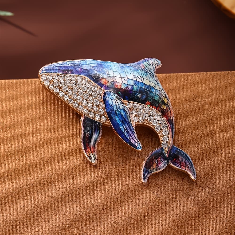 TEMU Enamel Brooch, Inlaid Badge, Vintage Cute Animal Mosaic Resin Alloy, Fully, Women's Coat And Bag Decor, Accessory For Daily Wear, Parties, Holidays, Gift, All-match Outfit, Pin For Winter Hat